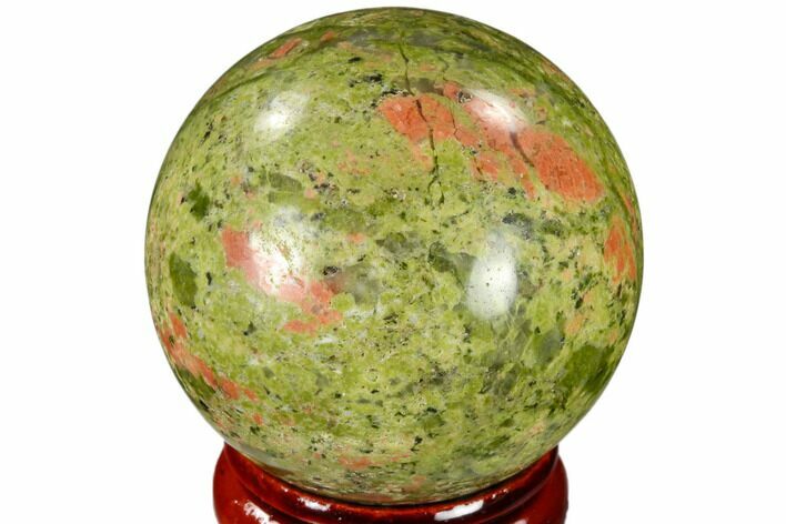 Polished Unakite Sphere - Canada #116136